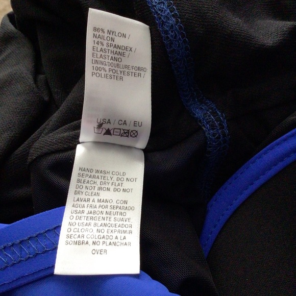 Athena Womens Electric Blue Twist Tie Front Tankini Top Size 10 - Picture 8 of 10